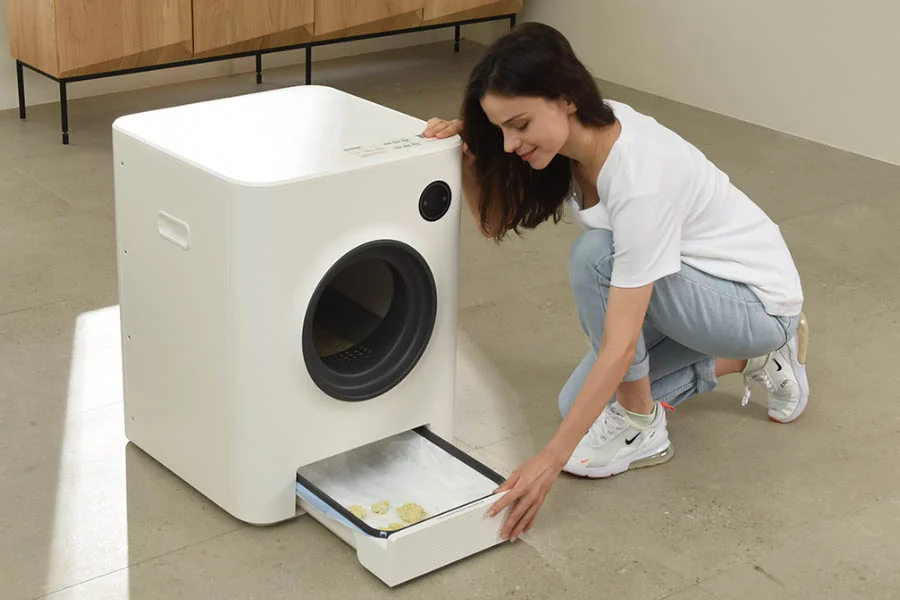 easy clean cat litter box